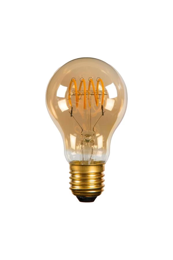 Lucide A60 TWILIGHT SENSOR - Ampoule filament Extérieur - Ø 6 cm - LED - E27 - 1x4W 2200K - Ambre - UIT